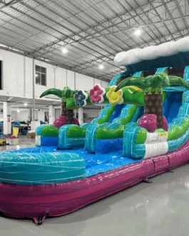 15′ Summer Luau Center Climb Water Slide For Sale