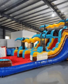 15′ Tropic Shock Center Climb Water Slide For Sale