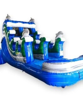 15′ Dolphin Single Lane Water Slide For Sale