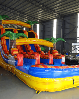 15′ Fiesta Fire Center Climb Water Slide For Sale