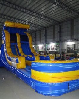 15′ Fire and Ice Single Lane Water Slide For Sale