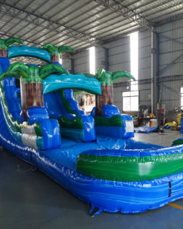 15′ Island Drop Single Lane Water Slide For Sale