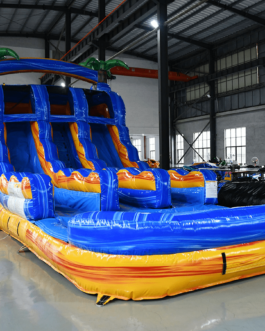 15′ Lava Falls Center Climb Water Slide For Sale