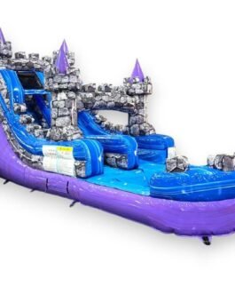 15′ Medieval Splash Single Lane Water Slide For Sale – BounceWave Inflatable Sales