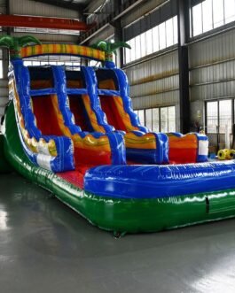 15′ Reggae Rush Center Climb Water Slide For Sale