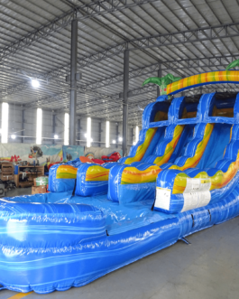 15′ Reggae Rush Center Climb Water Slide For Sale