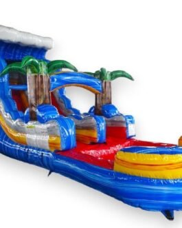 15′ Rip Curl Single Lane Water Slide For Sale