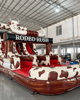 15′ Rodeo Rush Center Climb Water Slide For Sale