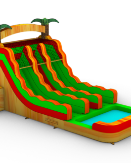 15′ Tropical Inferno Center Climb Water Slide For Sale