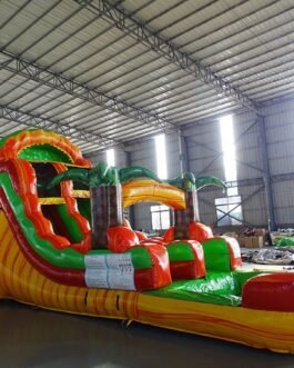 15′ Tropical Inferno Single Lane Water Slide For Sale