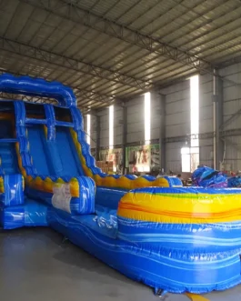 Blue Reggae Hybrid Water Slide For Sale