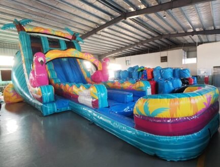 20' Flamingo Flow Hybrid Water Slide For Sale