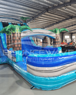 Bahama Blast Triple Lane Hybrid Water Slide for sale