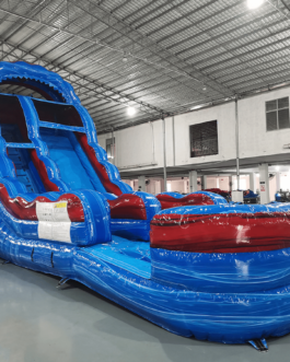 Blue/Red Marble Single Lane For Sale – BounceWave Inflatable Sales