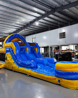 Bounce House Obstacle Course: 46′ Lava Falls Hybrid Obstacle Wet/dry