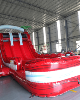 Crimson Bay Triple Lane Hybrid Water Slide