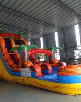 Fiesta Fire Single Lane For Sale – BounceWave Inflatable Sales