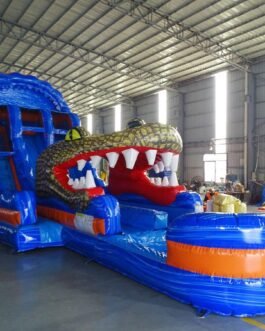 Gator Chomp! Hybrid Water Slide For Sale – BounceWave Inflatable Sales