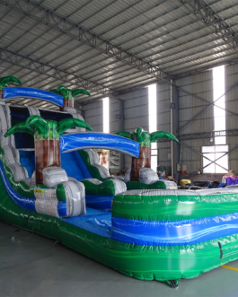 Green Gush Single Lane For Sale – BounceWave Inflatable Sales