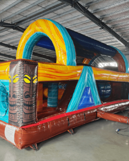 Inflatable Obstacle Course: 46′ Tropic Shock Hybrid Obstacle Wet/dry