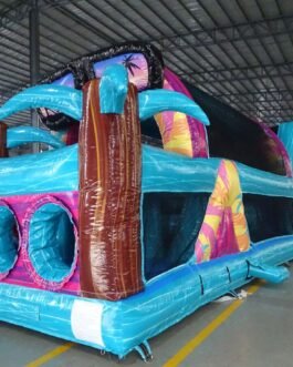 Inflatable Obstacle Course:53′ Island Flow Xl Hybrid Obstacle Wet/dry