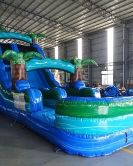 Island Drop Single Lane Water Slide For Sale