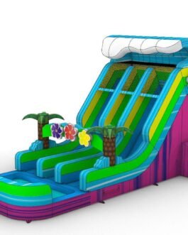 Summer Luau Center Climb Water Slide For Sale