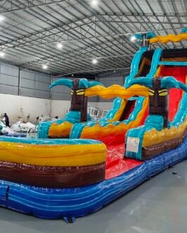 Tropic Shock Single Lane Water Slide For Sale