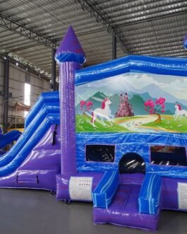 XL Enchanted Castle Wet-Dry Combo Inflatable For Sale