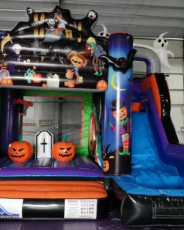 The Ultimate Halloween Experience: A Bounce House with Slide