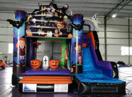 Halloween Bounce House w Slide (16W 16L 15T)