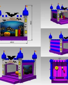 Celebrate Halloween with a Spooky Bats and Pumpkin Bounce House