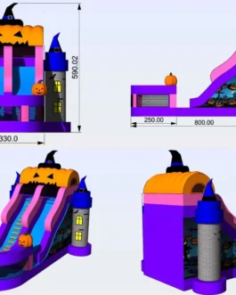 Spooky Halloween Pumpkin Slide (26L 11W 18T)